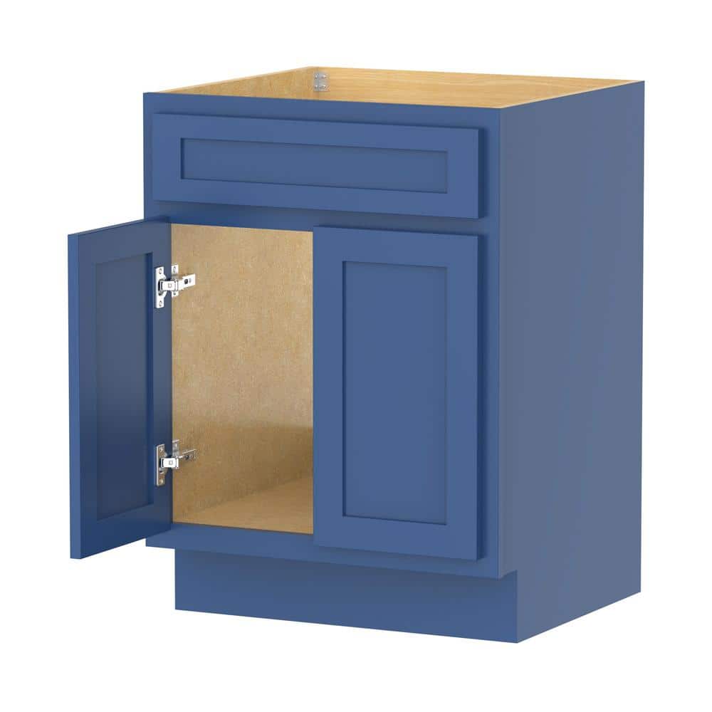 Elegant Blue Shaker-Style 24'' Bathroom Vanity Base Cabinet