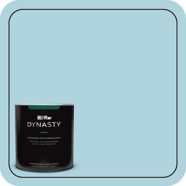 BEHR DYNASTY 1 qt. #MQ4-55 Balboa One-Coat Hide Semi-Gloss Enamel Interior Stain-Blocking Paint & Primer