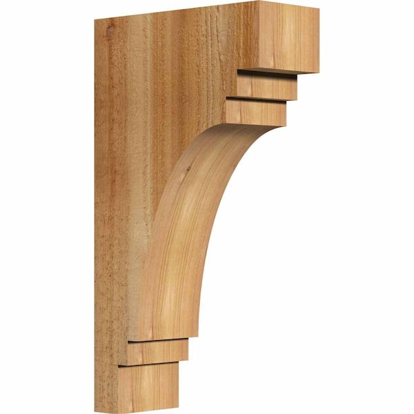 Ekena Millwork 4 in. x 10 in. x 18 in. Western Red Cedar Pescadero Rough Sawn Corbel