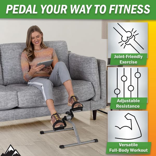 Portable Under Desk Stationary Pedal/Cycle Fitness Machine for Indoor Exercise 788107LAU - The Home Depot Portable Under Desk Stationary Pedal/Cycle Fitness Machine for Indoor Exercise 788107LAU - The Home Depot
