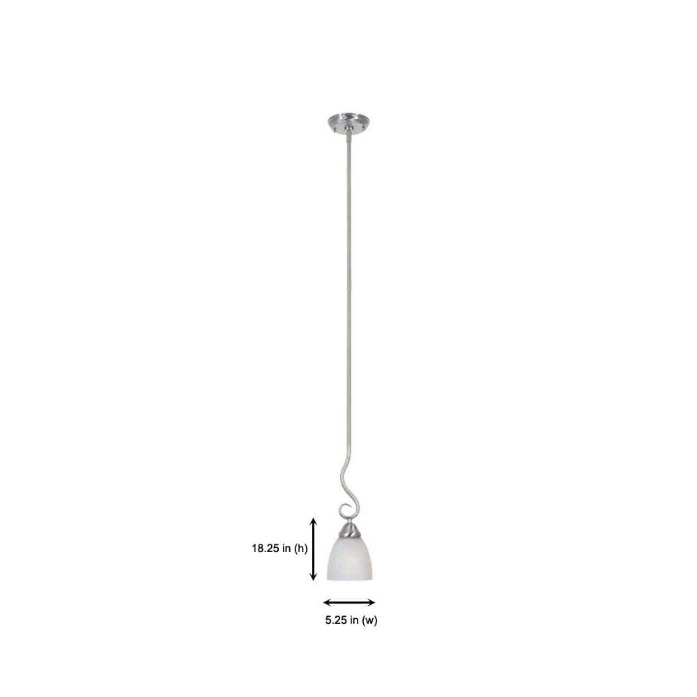 Stratton Satin Platinum Glass Mini Pendant Light