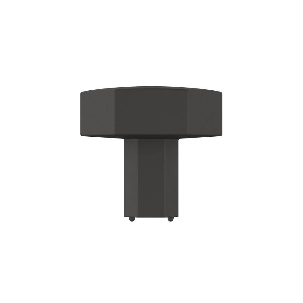 Matte Black Geometric Cabinet Knob with Mounting Hardware