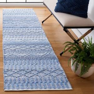 Natura Blue/Gray 2 ft. x 9 ft. Abstract Native American Runner Rug