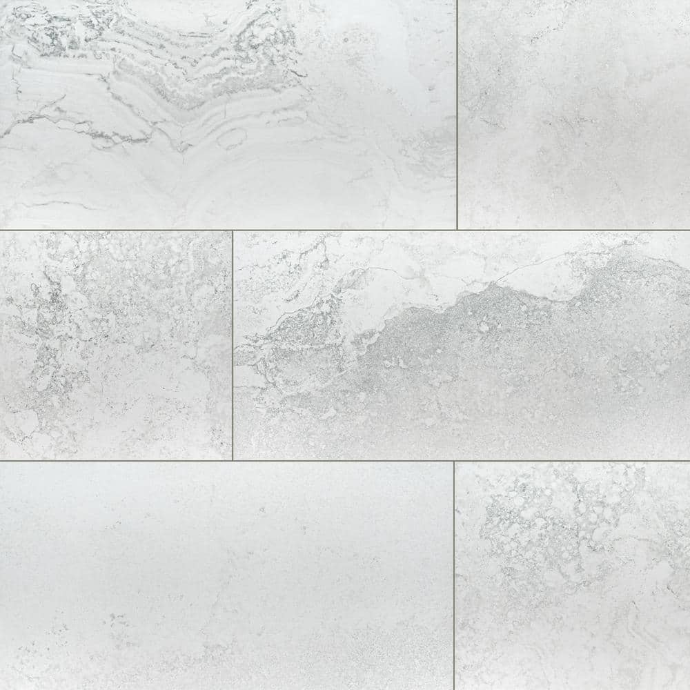 Take Home Tile Sample-Satori Snow 4 in. x 4 in. Matte Porcelain Stone Look Floor and Wall Tile price history on PriceWatchPro