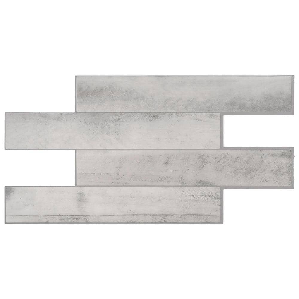 Smart Tiles Norway Grey Maple 22.56 in. X 11.58 in. Peel and Stick Backsplash for Kitchen, Bathroom, Wall Tile 2-pack