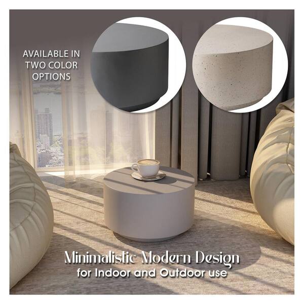 Leisuremod Minimalist Side Table with Assembled 36 in. Round Leisuremod Minimalist Side Table with Assembled 36 in. Round