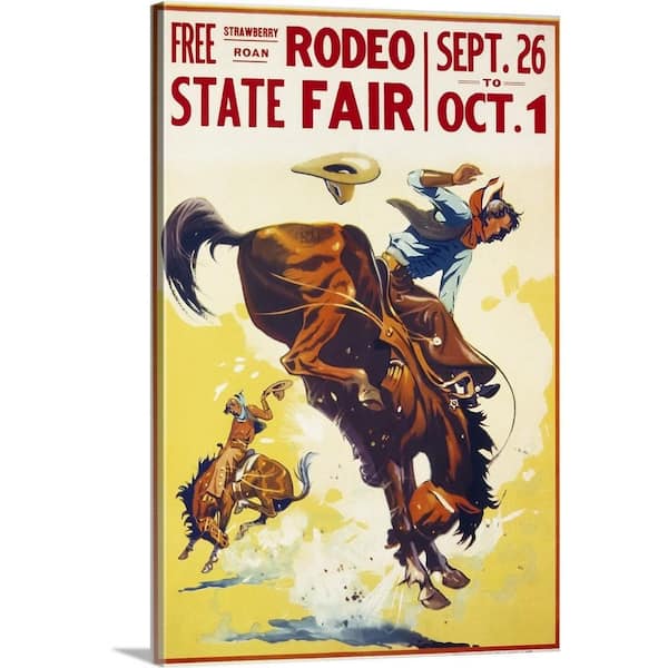 GreatBigCanvas 24 in. x 36 in. "Rodeo State Fair Roan" by Print Collection Canvas Wall Art