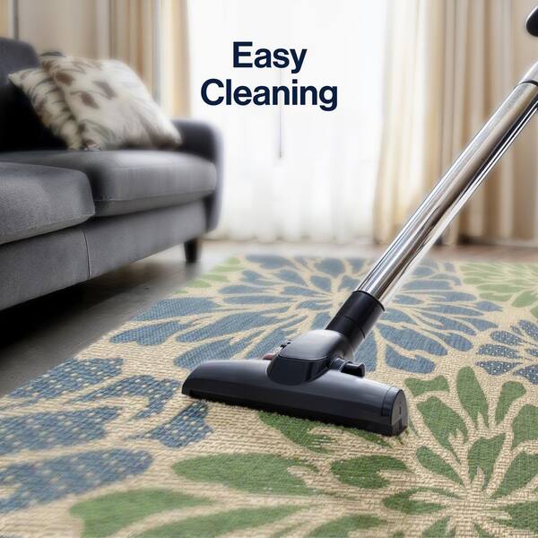 JONATHAN Y Zinnia Modern Navy/Green 9 ft. x 12 ft. Floral