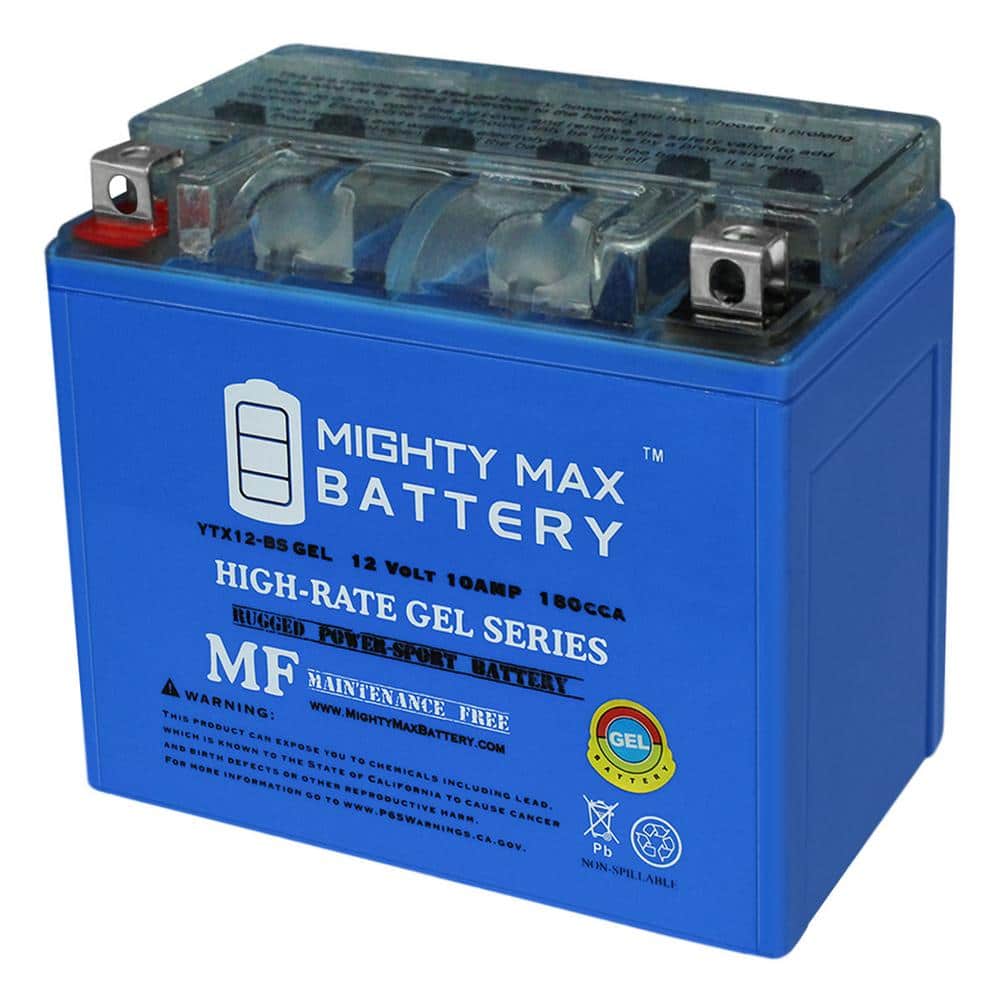 MIGHTY MAX BATTERY YTX12-BS 12V 10AH GEL Battery for Suzuki SV650