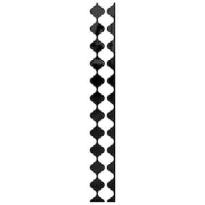 Marrakesh 0.125 in. T x 0.5 ft. W x 8 ft. L Black Acrylic Decorative Wall Paneling 12-Pack