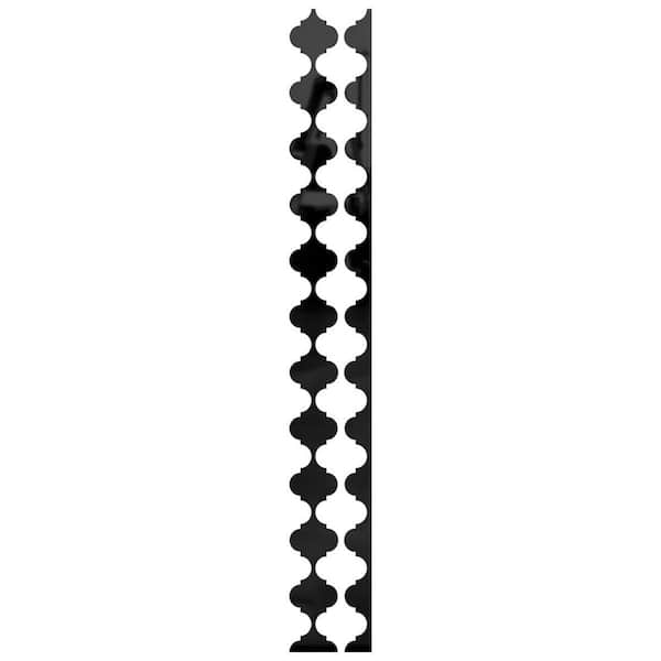 Ekena Millwork Marrakesh 0.125 in. T x 0.5 ft. W x 8 ft. L Black Acrylic Decorative Wall Paneling 12-Pack