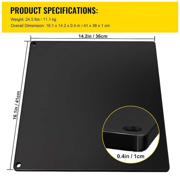VEVOR Pizza Plate 16 in. L x 16 in. W 0.2 in. Thick Non-stick Coating  Square Heavy Duty Steel Pizza Stone for Baking, Silver PSGBBZK4141CMEULFV0  - The Home Depot