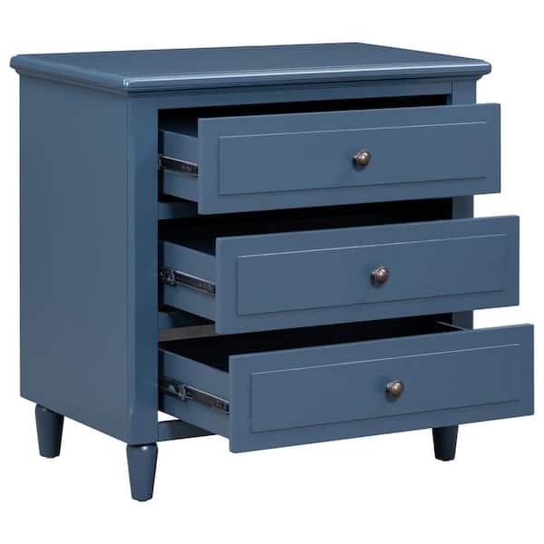 28 in. W x 16.9 in. D x 28 in. H Bathroom Blue Linen Cabinet