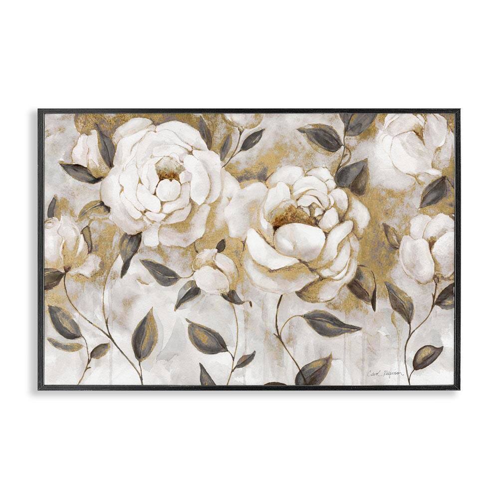 Warm Neutral Flowers by Carol Robinson Black Framed Nature Giclee Art Print 12 in. x 18 in. price history on PriceWatchPro