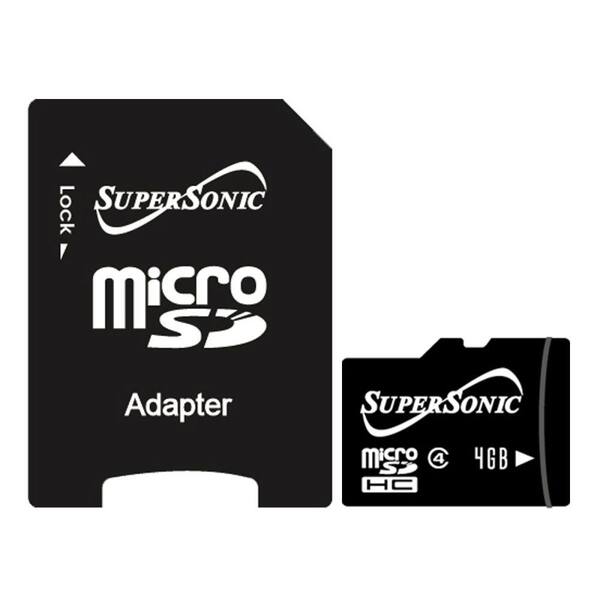 Supersonic 4GB Micro SDHC with Adapter