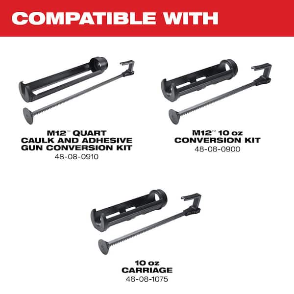 Milwaukee M12 12V Lithium-Ion Cordless 10 oz. Adhesive and Caulk