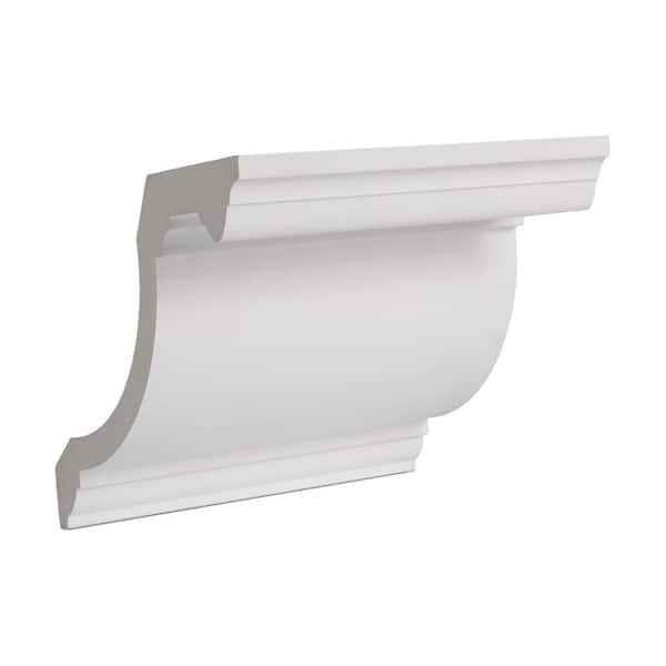 American Pro Decor 4-3/4 in. x 6-1/8 in. x 6 in. Long Plain Polyurethane Crown Moulding Sample