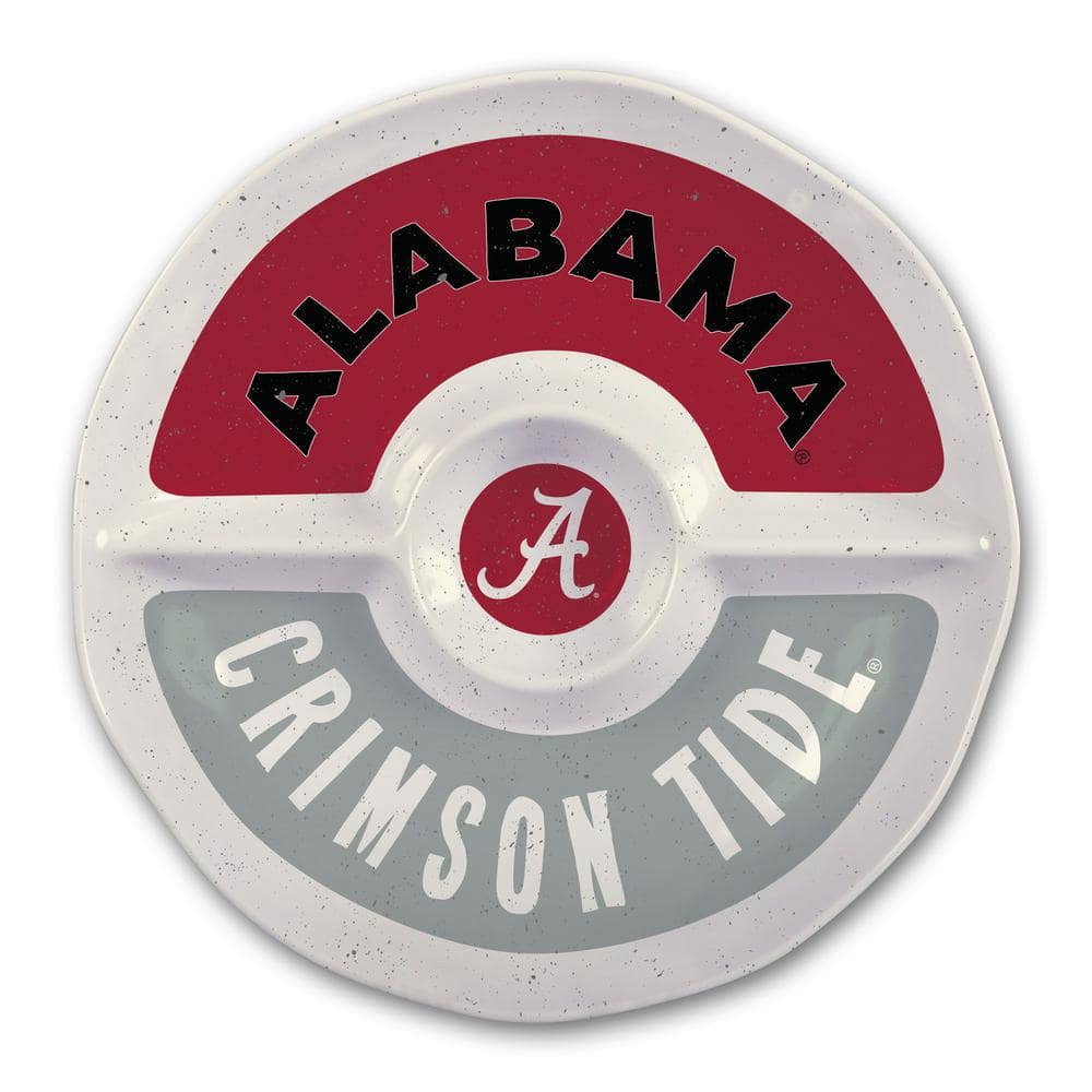 Alabama Crimson Tide Round Melamine Chip and Dip Server