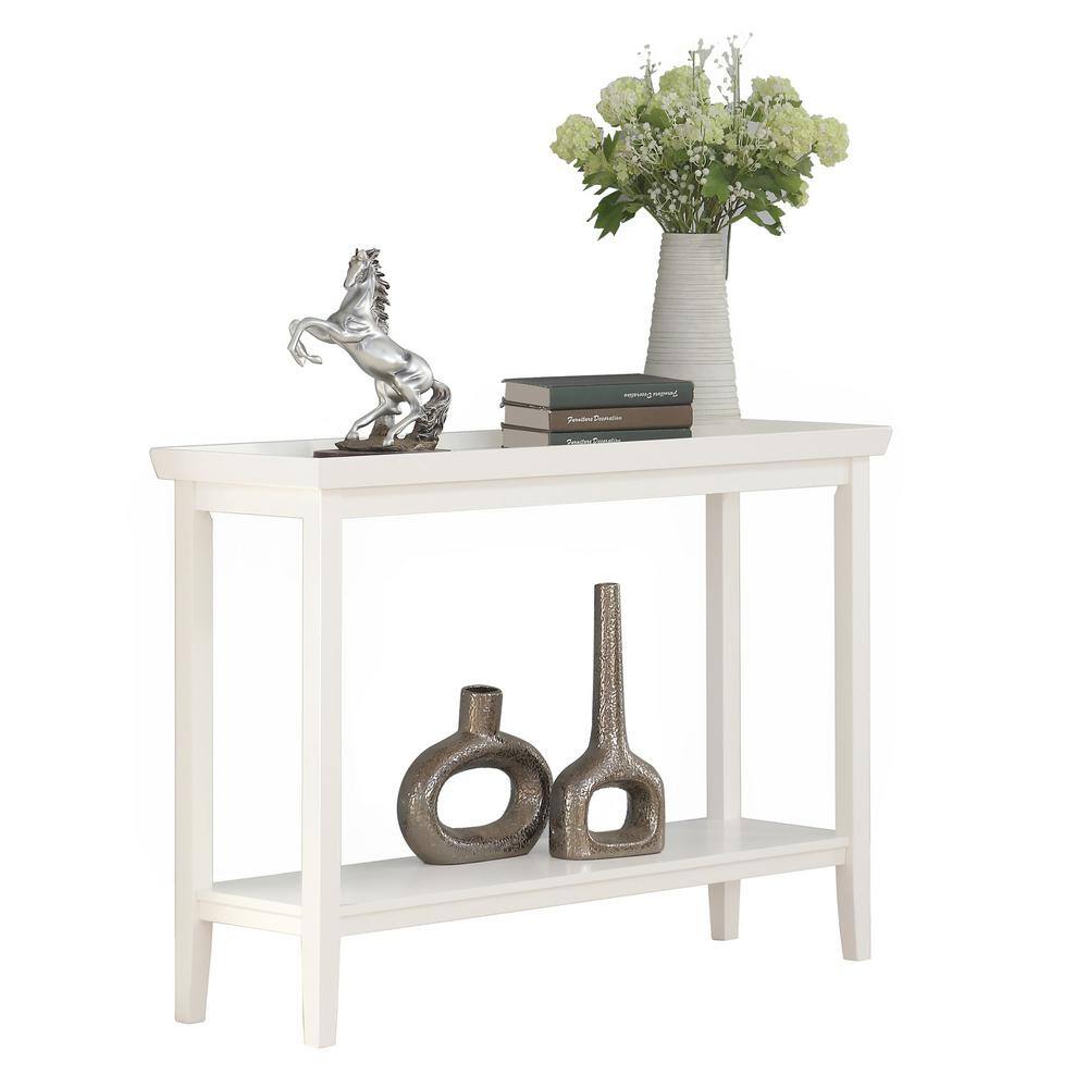 Ledgewood Solid Rubberwood 48" Console Table with Storage Shelf
