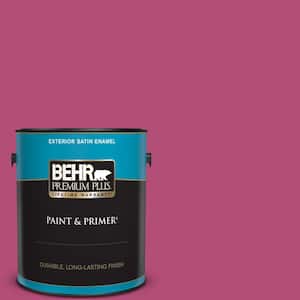 BEHR PREMIUM PLUS 1 gal. #500B-4 Gem Turquoise Flat Exterior Paint & Primer  440001 - The Home Depot