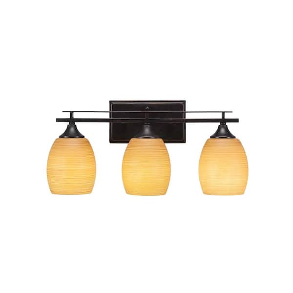 Unbranded Ontario 19.75 in. 3-Light Dark Granite Vanity Light