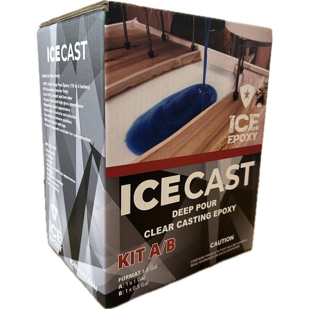 1.5 gal. Clear 2 part Epoxy Interior Casting Table Top Wood