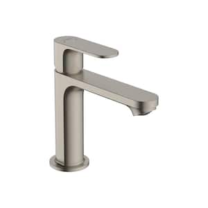 Rebris S Single Handle Single Hole Bathroom Faucet in Brushed Nickel