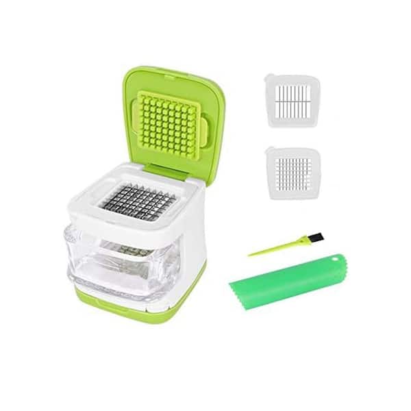 Garlic Press and Peeler Set Ergonomic Design with Silicone Peeler, Dicer, Slicer, Chopper, Easy Clean, Detachable Blades