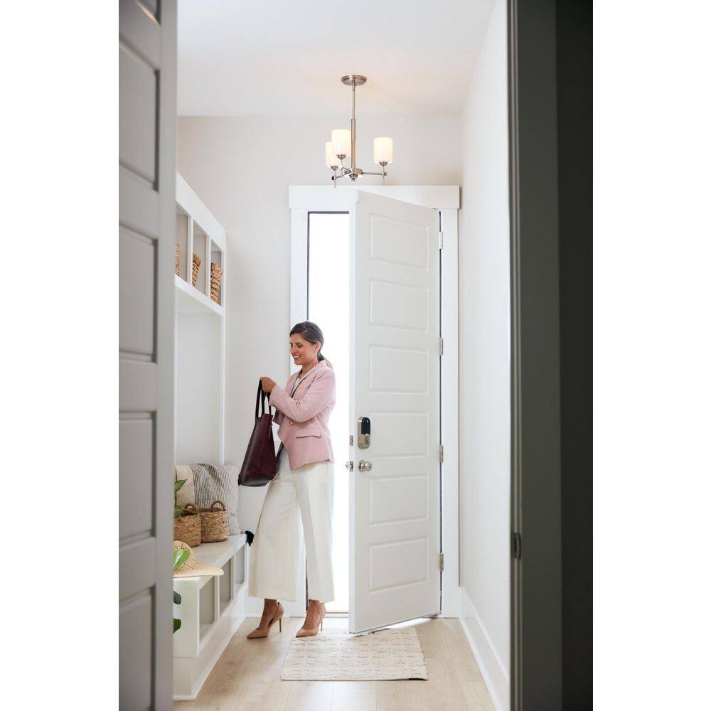 Aria Opal Glass & Polished Nickel 3-Light Semi-Flush Mount