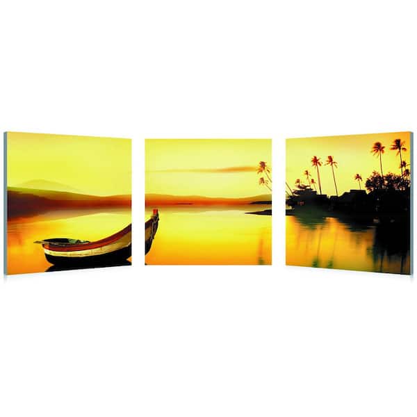Golden Sunset Unframed Photography Wall Art 20 in. x 20 in