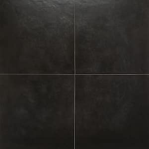 Chord Leather Black 23.62 in. x 23.62 in. Matte Porcelain Floor and Wall Tile (11.62 sq. ft./Case)