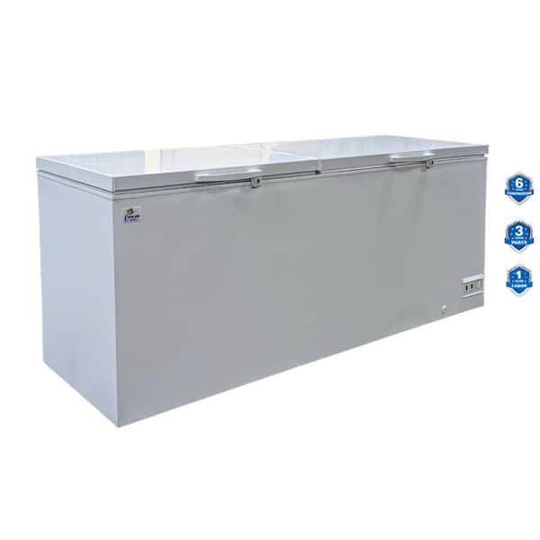 Cooler Depot 92in. W 26.7 cu ft NSF Commercial Manual Defrost Chest Freezer in White