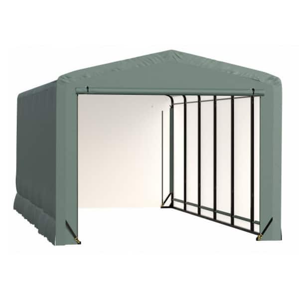 Sheltertube 12 ft. x 27 ft. x 10 ft. Green Garage