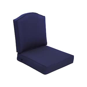 Laurel Oaks 23.75 in. x 24 in. Two Piece Outdoor Lounge Chair Replacement Cushion in Midnight (2-Pack)