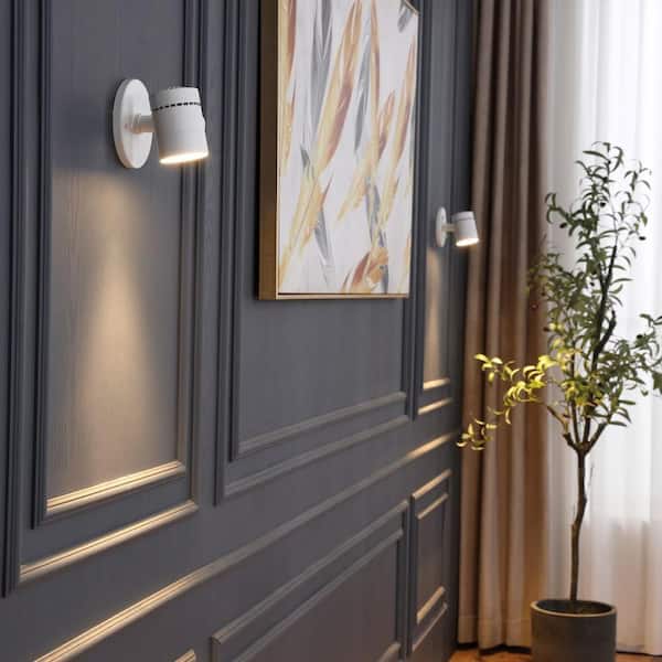 Vidalite Parry Matte White Adjustable Spot Light, Integrated LED
