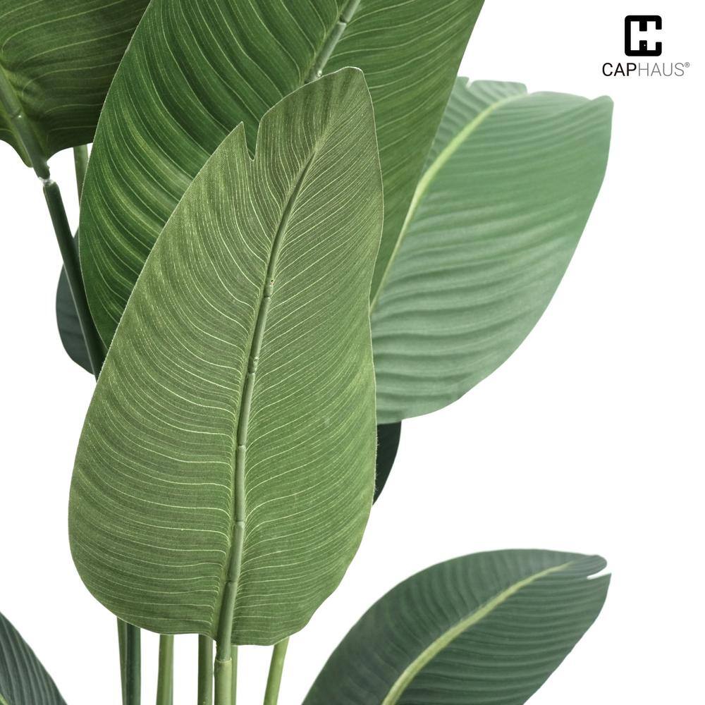 5' Green Plastic Bird of Paradise Potted Floor Plant