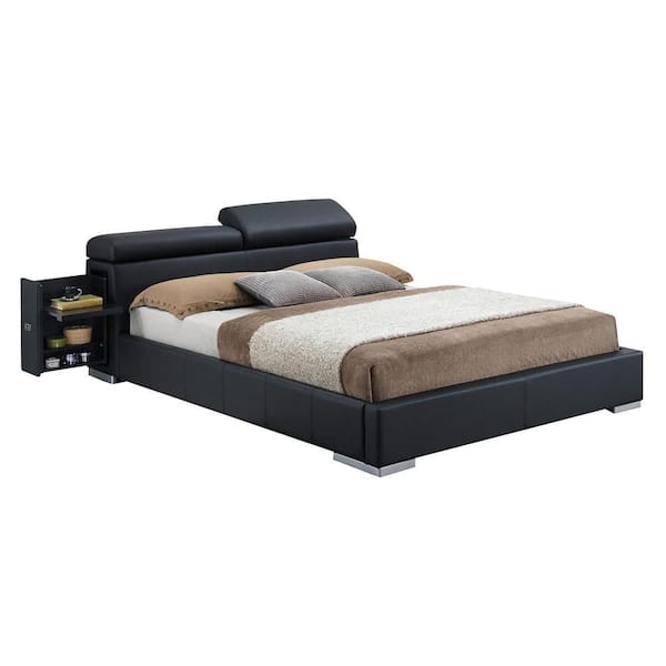 Acme Furniture Manjot Black Wood Frame King Platform Bed