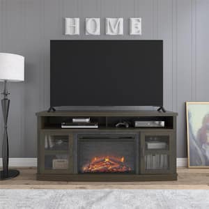 Gardenia 63 in. Freestanding Electric Fireplace TV Stand in Black Oak Finish