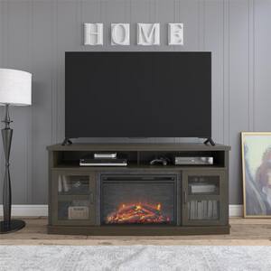 Gardenia 63 in. Freestanding Electric Fireplace TV Stand in Black Oak Finish