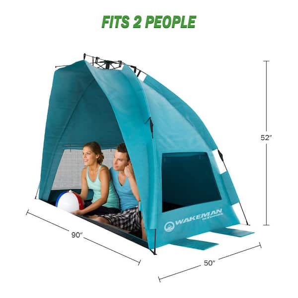 Wakeman Outdoors Turquoise Pop Up Beach Tent Sun Shelter