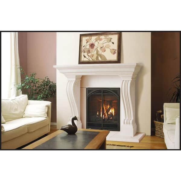 Historic Mantels Chateau Series Jordana 52 in. x 74 in. Cast Stone