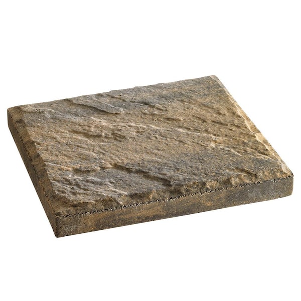 Paper Sample Only: 12 in. x 12 in. Charcoal/Tan Slate Top Concrete Step Stone Sample Board (1-Piece)