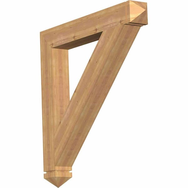 Ekena Millwork 5.5 in. x 44 in. x 44 in. Western Red Cedar Traditional Arts and Crafts Smooth Bracket