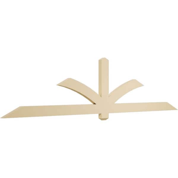 96 in. W x 24 in. H x 2 in. D x 4 in. F, 6/12 Pitch, Redmond Signature Urethane Gable Bracket, Primed Tan