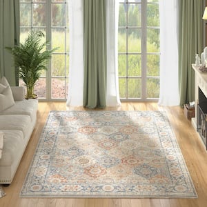 Multi Color 7 ft. 10 in. x 10 ft. 2 in. Wilton Collection Floral Pattern Persian Area Rug