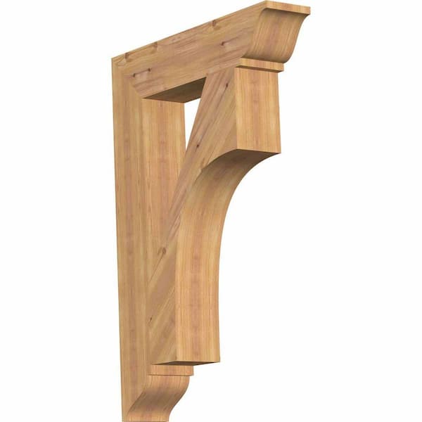 Ekena Millwork 5.5 in. x 40 in. x 28 in. Western Red Cedar Westlake Traditional Smooth Bracket