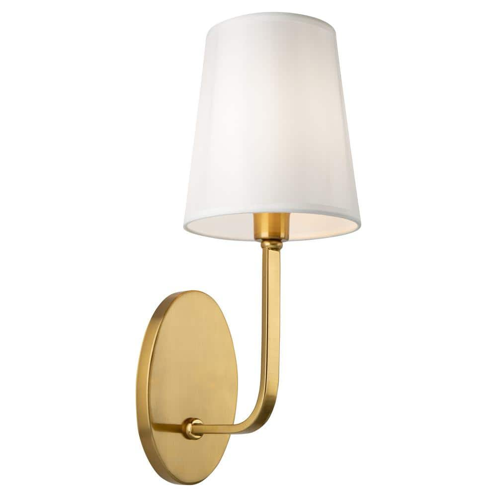 ARTCRAFT Rhythm 1-Light Brushed Gold Wall Sconce SC13337BG - The Home Depot