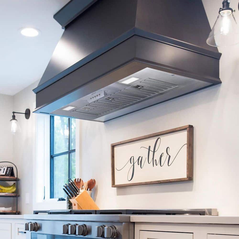 Nauxus 36" Stainless Steel Insert Range Hood with Charcoal Filter