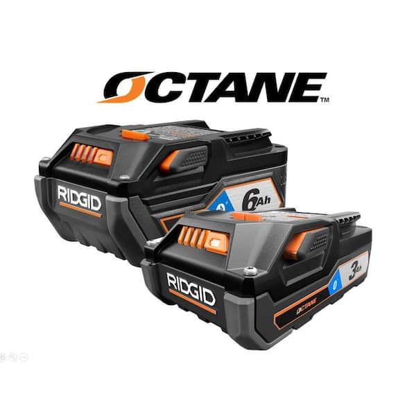 RIDGID 18-Volt OCTANE Bluetooth 3.0 Ah Battery and 6.0 Ah Battery