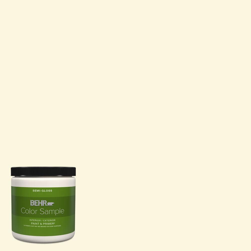 BEHR PREMIUM PLUS 1 gal. #400A-1 Candlelight Yellow Satin Enamel Low Odor  Interior Paint & Primer 705001 - The Home Depot